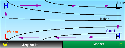 Simulation of a thermal circulation